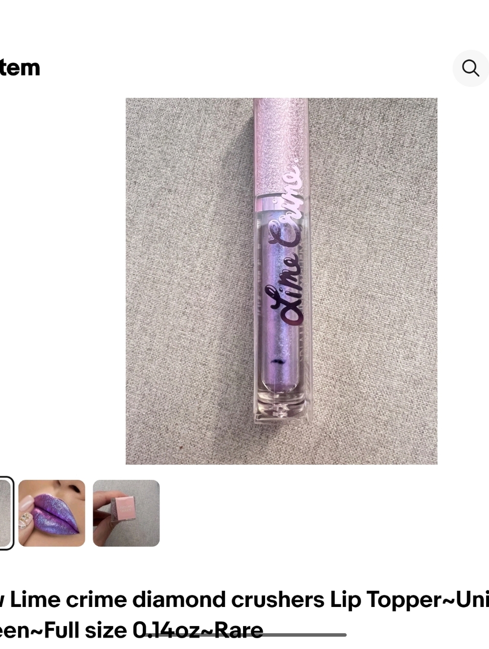 Lime Crime Diamond Crushers Lip Topper - Iridescent Purple